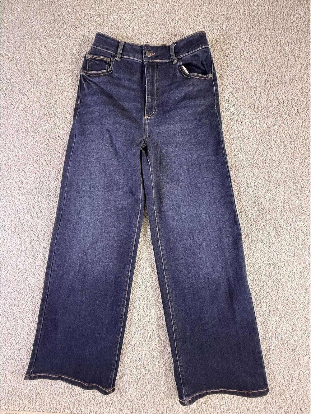 NWT Well Worn Women's Wide Leg High Rise Jeans, Blue, 6/28 (inseam 31.5)
